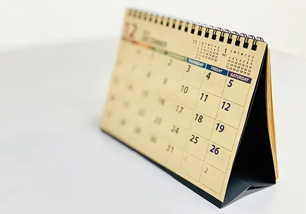 スケジュールのイメージ