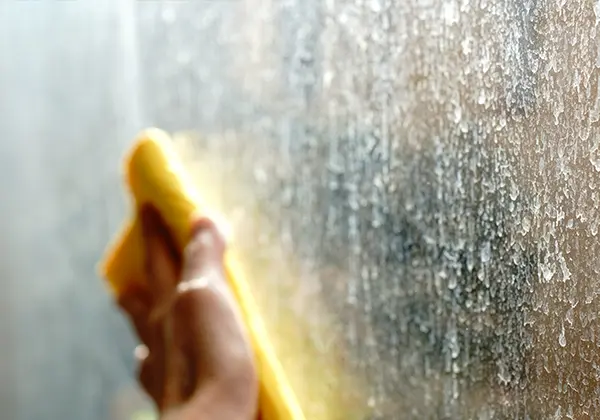 窓からの見え方が曇っているイメージ