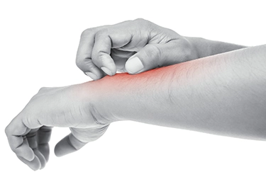 スタッフや住民が毛虫にかぶれてしまった現場の管理者のイメージ