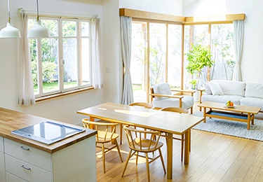 戸建てリビング（防犯対策）のイメージ