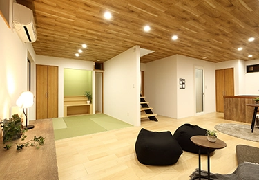 戸建て1階（リビングと和室を一体化）のイメージ