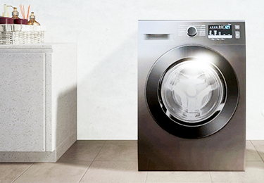 共働き夫婦のマンション(ドラム式洗濯機)のイメージ