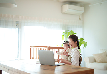 赤ちゃんがいる新築戸建てイメージ