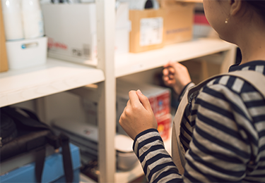 商業施設のバックヤード物置(3坪)のイメージ