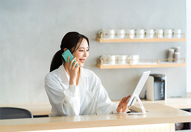 美容室の受付周辺のイメージ