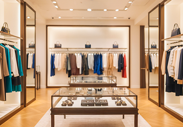 百貨店内アパレルブランドブースのイメージ