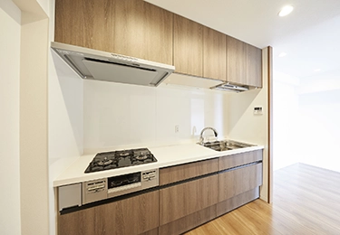 キッチンと一緒にダイニング壁も施工のイメージ