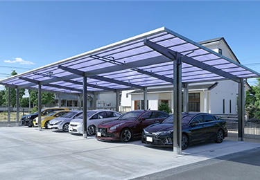 従業員・来客用の駐車場に屋根を設けたい企業様のイメージ
