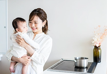 小さなお子様やペットがいる家庭のイメージ