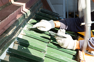 戸建て住宅（劣化した漆喰の一部補修）のイメージ