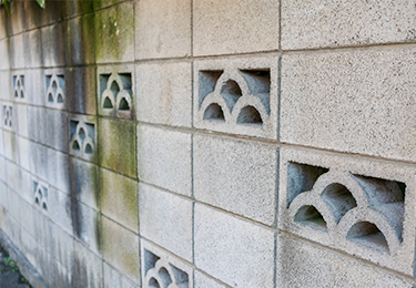 塀の黒ずみ・コケ・汚れが目立ってきた施設のイメージ