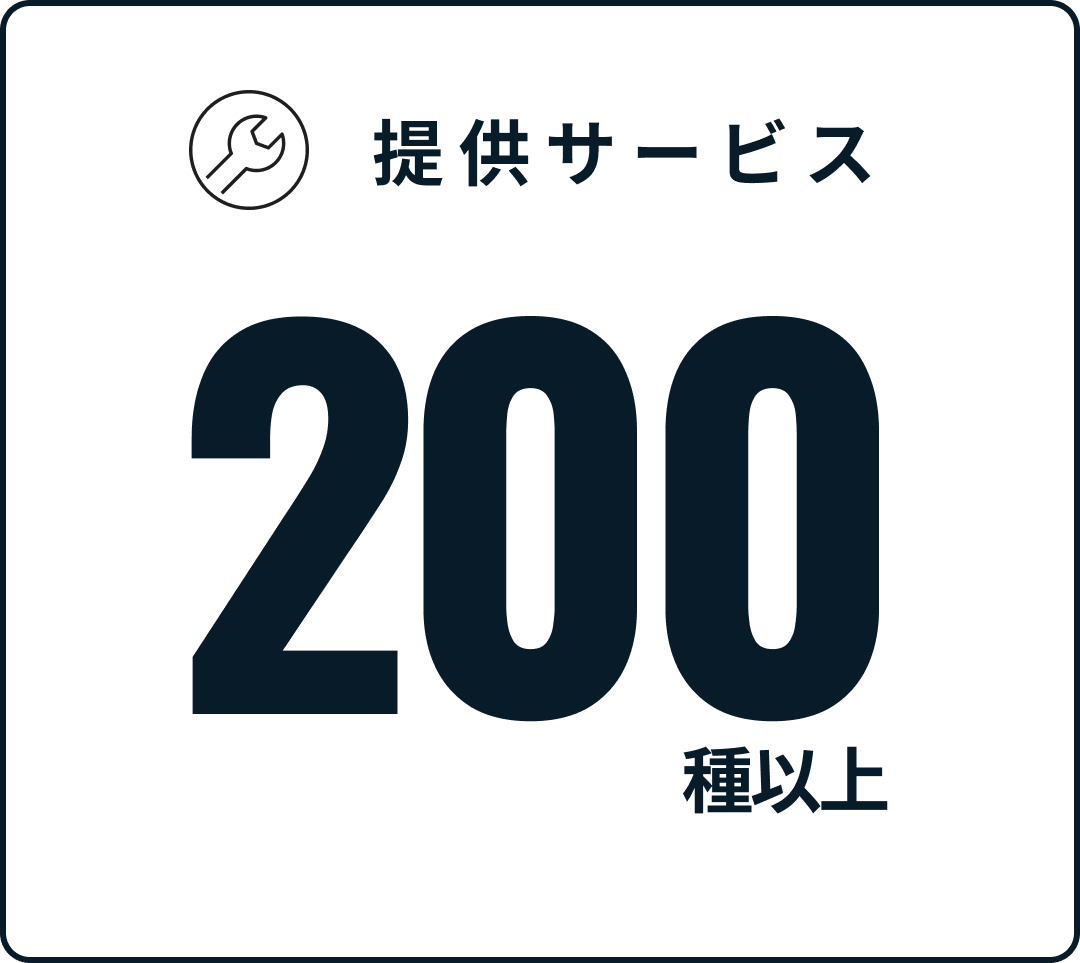 提供サービス200種以上